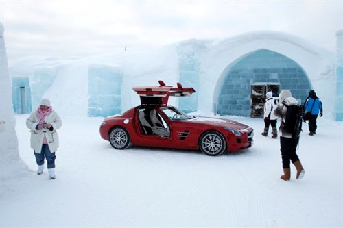 浪漫之旅 冰雪试驾2011款奔驰SLS AMG\(2\)