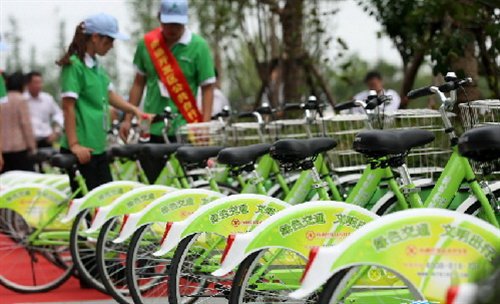 图】碳环保南通公共自行车亮相南通主城区