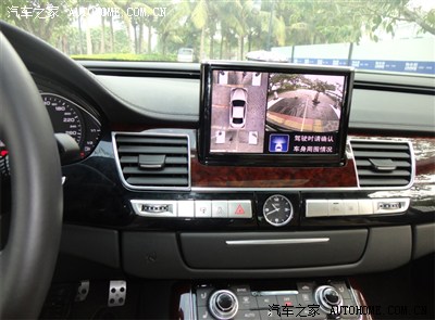 奥迪A8L加装360度全景影像系统倒车轨迹作业