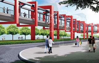 虎门大道过街天桥天桥延至年底建成