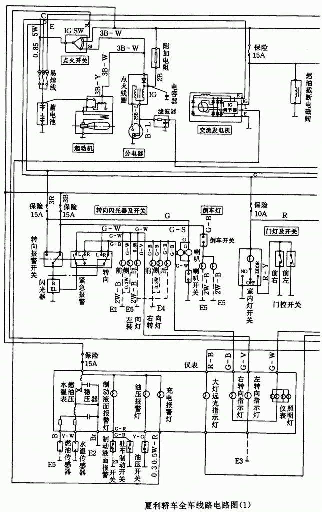 三缸夏利发动机电路图图片