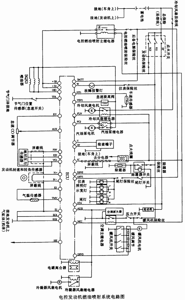 夏利n3主继电器电路图图片